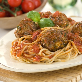 Italian meatballs in tomato sauce image