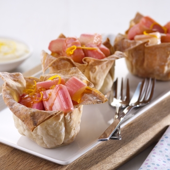 Rhubarb and ginger baskets